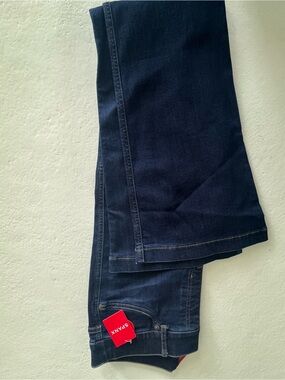 NWT SPANX Navy Straight-Leg Jeans